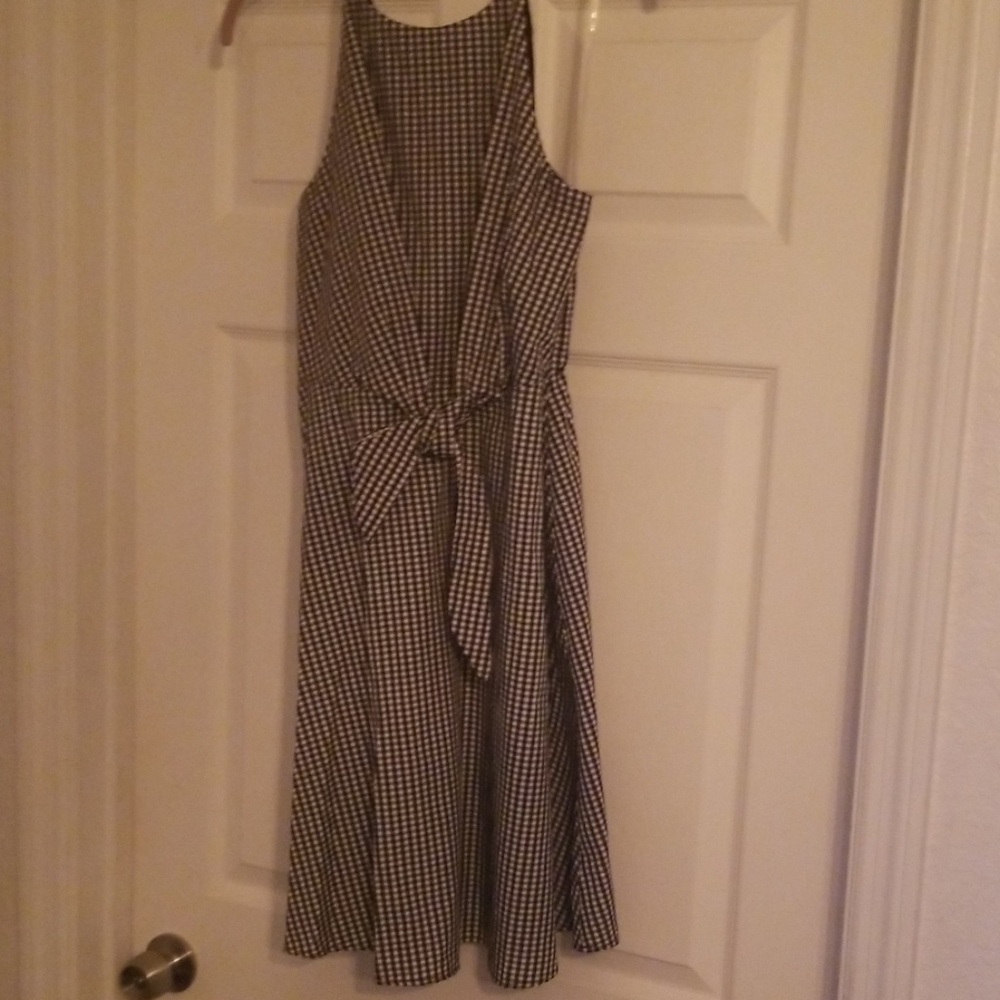 Black and White Midi Dress